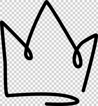 Hand drawn crowns set Stock Illustration