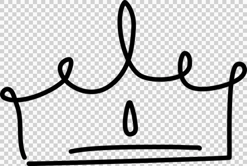 Hand drawn crowns set Stock Illustration