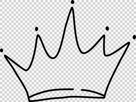 Hand drawn crowns set Illustrazione stock