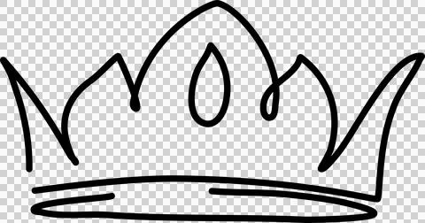 Hand drawn crowns set Stock Illustration