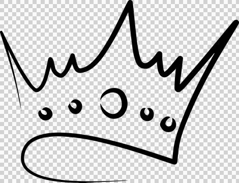 Hand drawn crowns set イラスト素材
