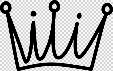 Hand drawn crowns set Stock Illustration
