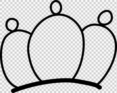 Hand drawn crowns set Ilustração Stock