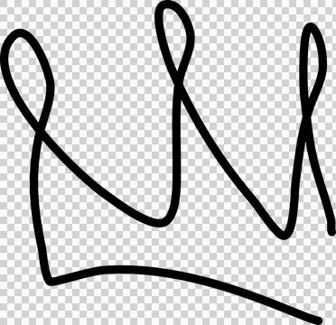 Hand drawn crowns set Stock Illustration