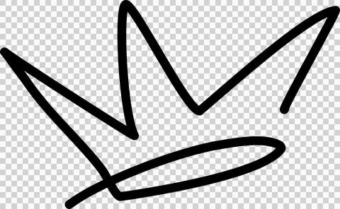 Hand drawn crowns set Stock Illustration