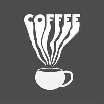 Hand drawn cup of coffee with text and decorative elements. 스톡 일러스트