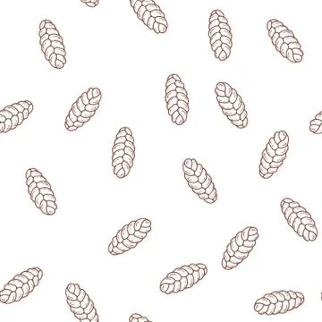 Hand drawn cupcakes seamless pattern. Print for bakery Stock Illustration