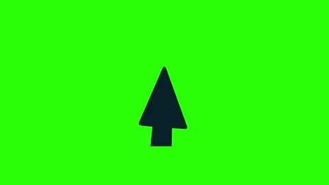 Hand Drawn Cursor Blink Animation Green Screen Stock Footage 336849755