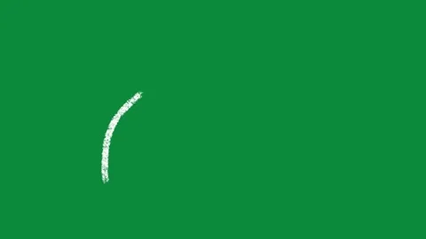 Hand Drawn Curved Arrow Animation Green Screen White Swirl Pointer Motion Stock-Footage 334608496