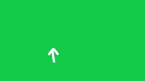 Hand Drawn Curved Arrow Pointing Right 2D Animation on Green Screen Stock Footage 336578859
