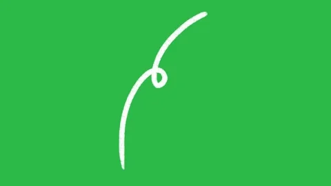 Hand Drawn Curved Loop Motion Line Path Animation on Green Screen Background Stock Footage 339335203