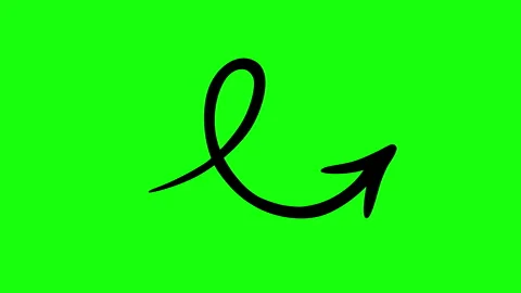 Hand drawn cute arrows doodle, cute arrow vector 4k animation Stock Footage 287342236
