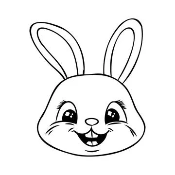 Hand drawn Cute Bunny vector illustration. print design rabbit, children prin Stock Illustration