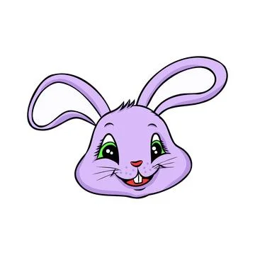 Hand drawn Cute Bunny vector illustration. print design rabbit, children prin Stock Illustration