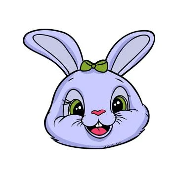 Hand drawn Cute Bunny vector illustration. print design rabbit, children prin Stock Illustration