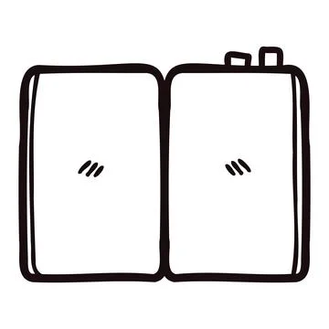 Hand Drawn cute notebook in doodle style Illustrazione stock