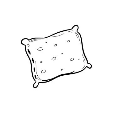 Hand drawn cute pillow element Stock Illustration