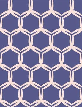 Hand drawn damask circles pattern. Summer vector seamless background. Trendy Illustrazione stock