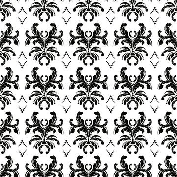 Hand Drawn Damask Pattern Stock Illustration