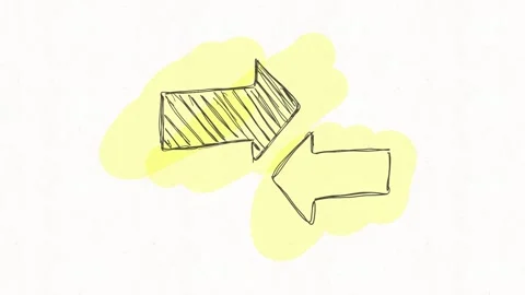 Hand Drawn Data Exchange Arrows Animation Video stock 341766295