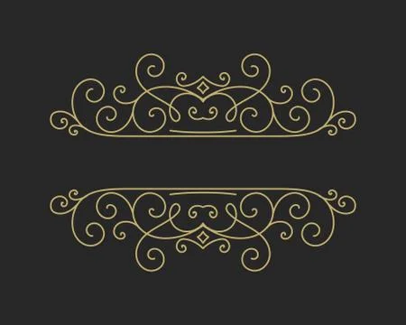 Hand drawn decorative border in retro style Stock Illustration