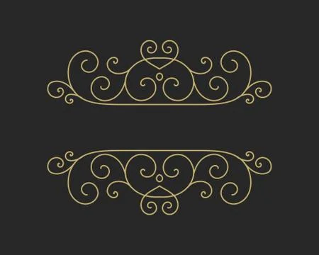 Hand drawn decorative border in retro style Stock Illustration