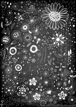 Hand -drawn decorative elements for design Stock Illustration