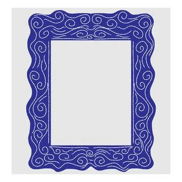 Hand-drawn decorative frame in doodle sketch style. Vector illustration with  Illustrazione stock