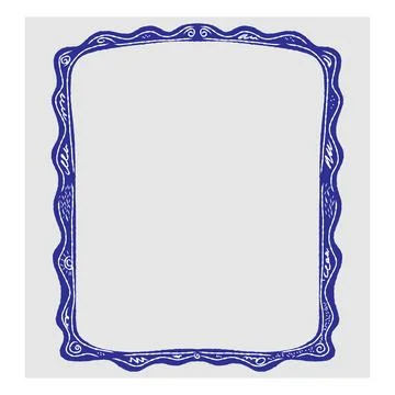 Hand-drawn decorative frame in doodle sketch style. Vector illustration with  Stock Illustration