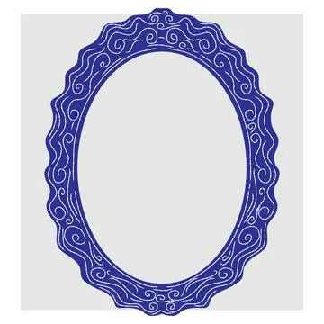 Hand-drawn decorative frame in doodle sketch style. Vector illustration with  Stock Illustration