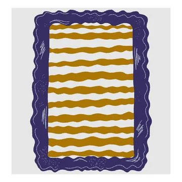 Hand-drawn decorative frame in doodle sketch style. Vector illustration with  Stock Illustration