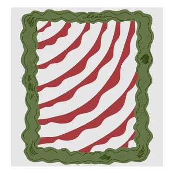 Hand-drawn decorative frame in doodle sketch style. Vector illustration with  Illustrazione stock