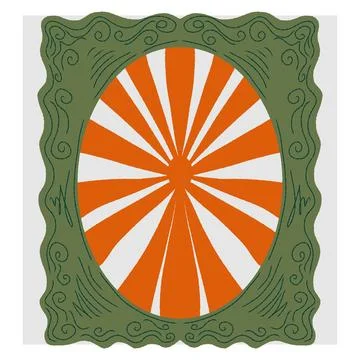 Hand-drawn decorative frame in doodle sketch style. Vector illustration with  Stock Illustration
