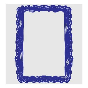 Hand-drawn decorative frame in doodle sketch style. Vector illustration with  Stock Illustration