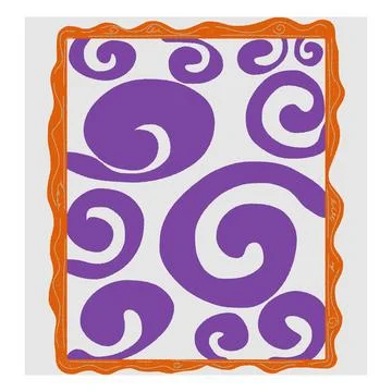 Hand-drawn decorative frame in doodle sketch style. Vector illustration with  스톡 일러스트