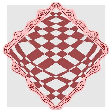 Hand-drawn decorative frame in doodle sketch style. Vector illustration with  Stockillustratie