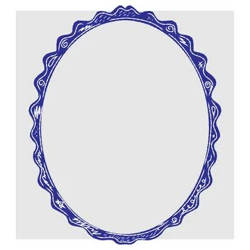 Hand-drawn decorative frame in doodle sketch style. Vector illustration with  스톡 일러스트