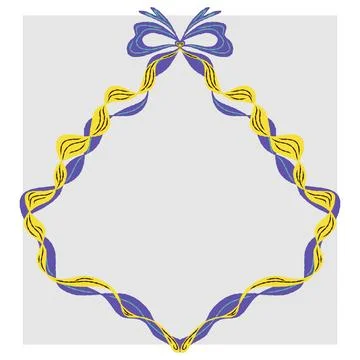Hand-drawn decorative frame in doodle sketch style. Vector illustration with  Stockillustratie