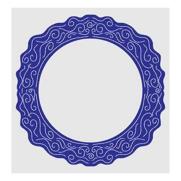 Hand-drawn decorative frame in doodle sketch style. Vector illustration with  스톡 일러스트