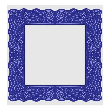 Hand-drawn decorative frame in doodle sketch style. Vector illustration with  스톡 일러스트
