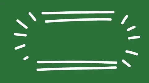 Hand Drawn Decorative Lines Frame Animation on Green Screen | 2D Hand Drawn  Stock-Footage 328989489