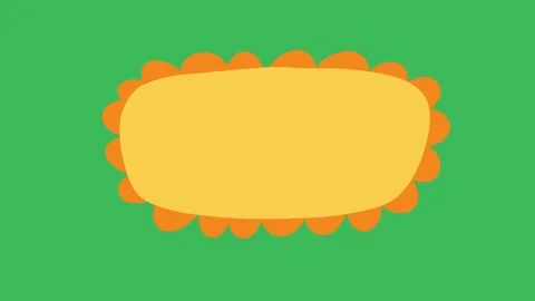 Hand-Drawn Decorative Oval Speech Bubble 2D Animation | Elegant Text Frame Stock Footage 333046237