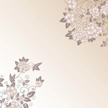 Hand drawn decorative vector background with flowers Stockillustratie