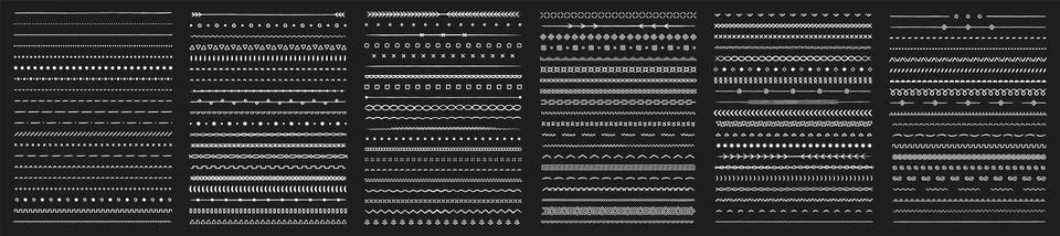 Hand drawn design elements. Border line. Vintage line elements. Decorative .. Stock Illustration