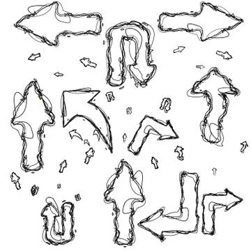 Hand-drawn design elements collection Illustrazione stock