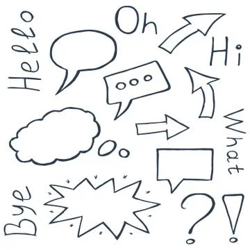 Hand drawn design elements collection. Vector illustration. Illustrazione stock