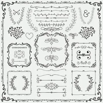 Hand Drawn Design Elements Stock Illustration
