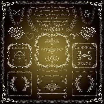 Hand Drawn Design Elements Stock Illustration