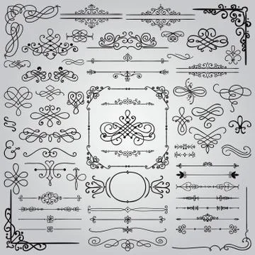 Hand Drawn Design Elements Stock Illustration
