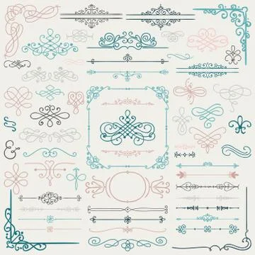 Hand Drawn Design Elements Stock Illustration